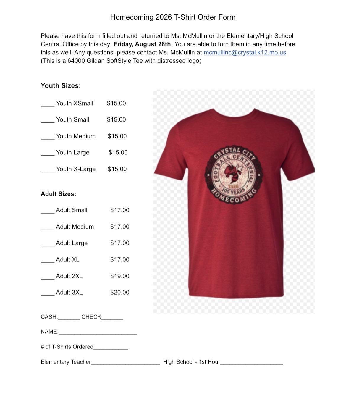 Tshirt Order